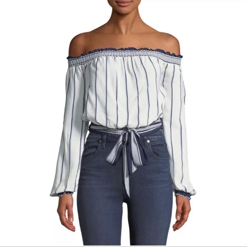 LOVERS & FRIENDS Cannes Off The Shoulder Belted Crop Top